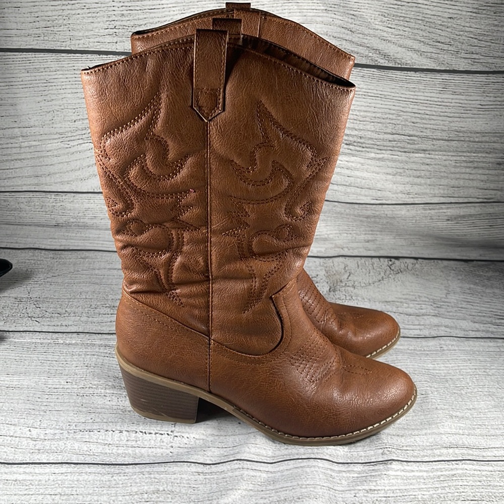 Cowboy boots wear as shown